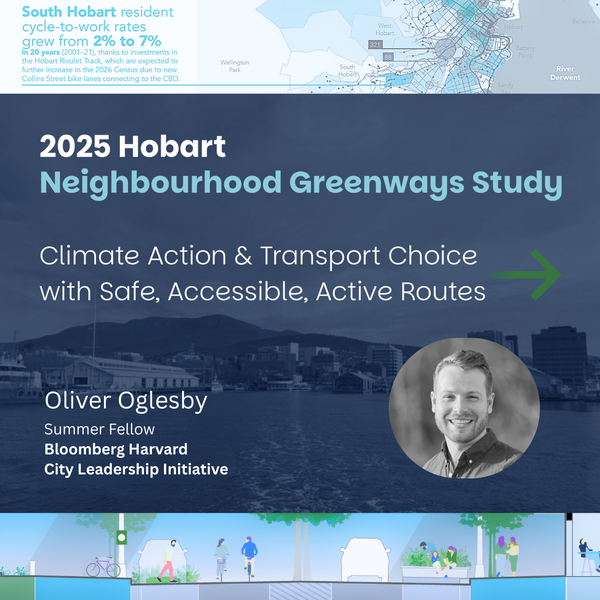 Hobart Neighbourhood Greenways Webinar with Oliver Oglesby